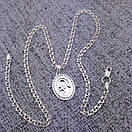 Жіноча срібна цепочка і ладанка-іконка Богородиця. Ланцюжок на шию жіночий Бісмарк 925 проби, фото 6