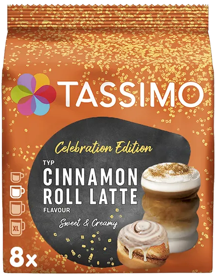 Кава в капсулах Tassimo Cinnamon Roll Latte Limited Edition 16 капсул=8 порцій, фото 1
