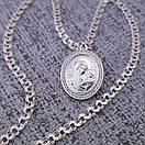 Жіноча срібна цепочка і ладанка-іконка Богородиця. Ланцюжок на шию жіночий Бісмарк 925 проби, фото 7