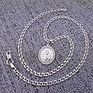 Жіноча срібна цепочка і ладанка-іконка Богородиця. Ланцюжок на шию жіночий Бісмарк 925 проби, фото 9