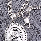 Жіноча срібна цепочка і ладанка-іконка Богородиця. Ланцюжок на шию жіночий Бісмарк 925 проби, фото 10