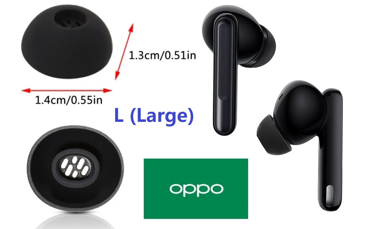 Оригінальні амбушури OPPO Enco Buds 2 Enco Buds 3 Enco Air 4 Air 3 Enco X3 Enco Air 2 Pro размер L Большие, фото 1