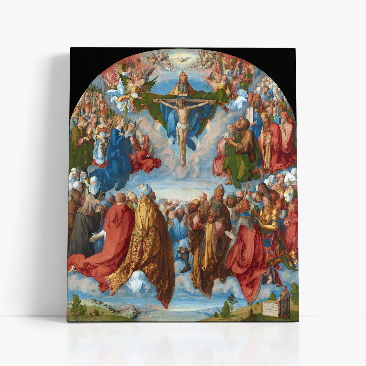 Картина на полотні "Дюрер, Поклоніння Святій Трійці, Durer, Adoration of the Trinity, 1511", 72×60см