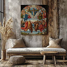 Картина на полотні "Дюрер, Поклоніння Святій Трійці, Durer, Adoration of the Trinity, 1511", 72×60см, фото 3