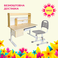 Дитячий стіл-трансформер Cubby Toru Grey + стілець FunDesk SST3L Grey