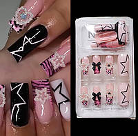 Накладні нігті 24 шт + клей 2 г