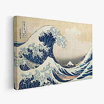 Картина на полотні "Хокусай, Велика хвиля в Канаґаві, Hokusai, Great Wave off Kanagawa", 40×60см, фото 2