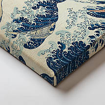 Картина на полотні "Хокусай, Велика хвиля в Канаґаві, Hokusai, Great Wave off Kanagawa", 40×60см, фото 4