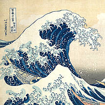 Картина на полотні "Хокусай, Велика хвиля в Канаґаві, Hokusai, Great Wave off Kanagawa", 40×60см, фото 5