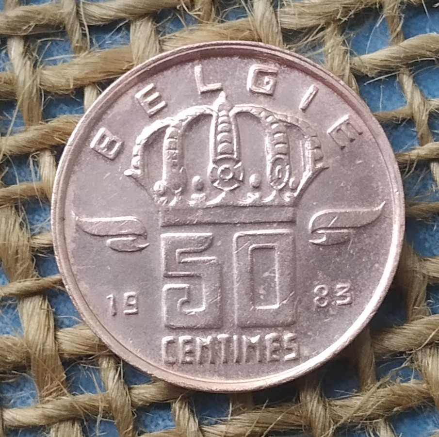 50 сантимiв 1983 року. Бельгiя