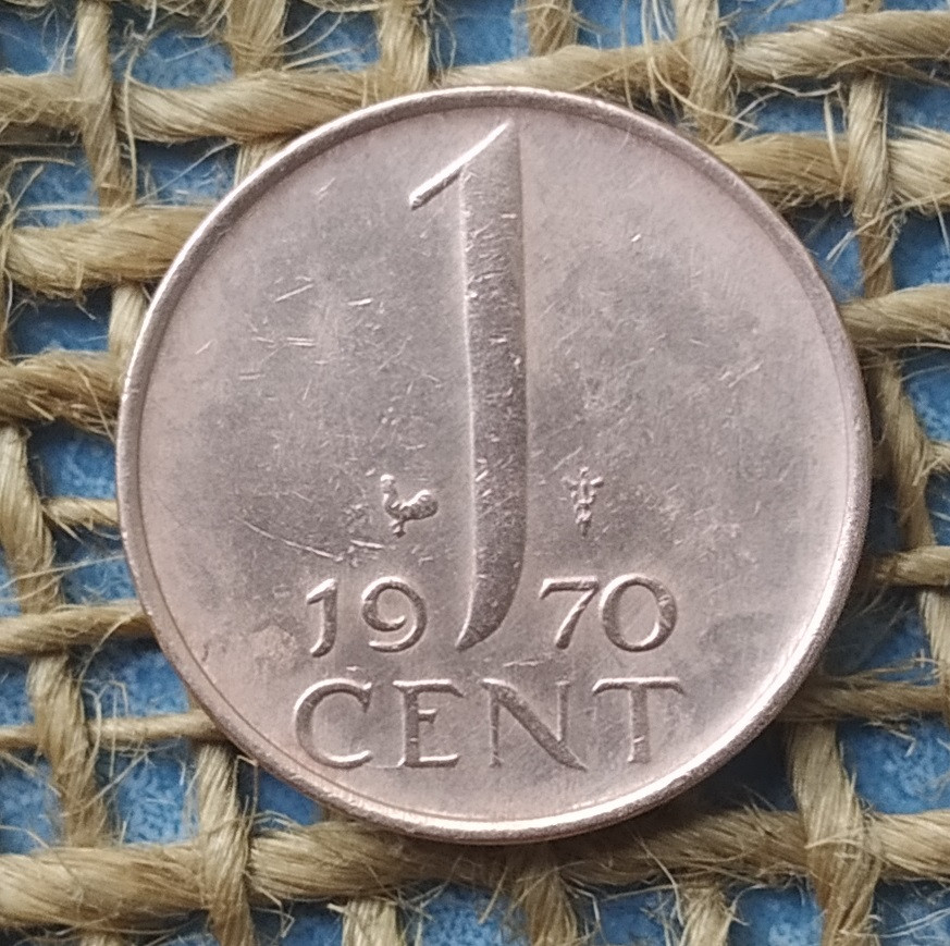 1 цент 1970 року. Нiдерланди, фото 1