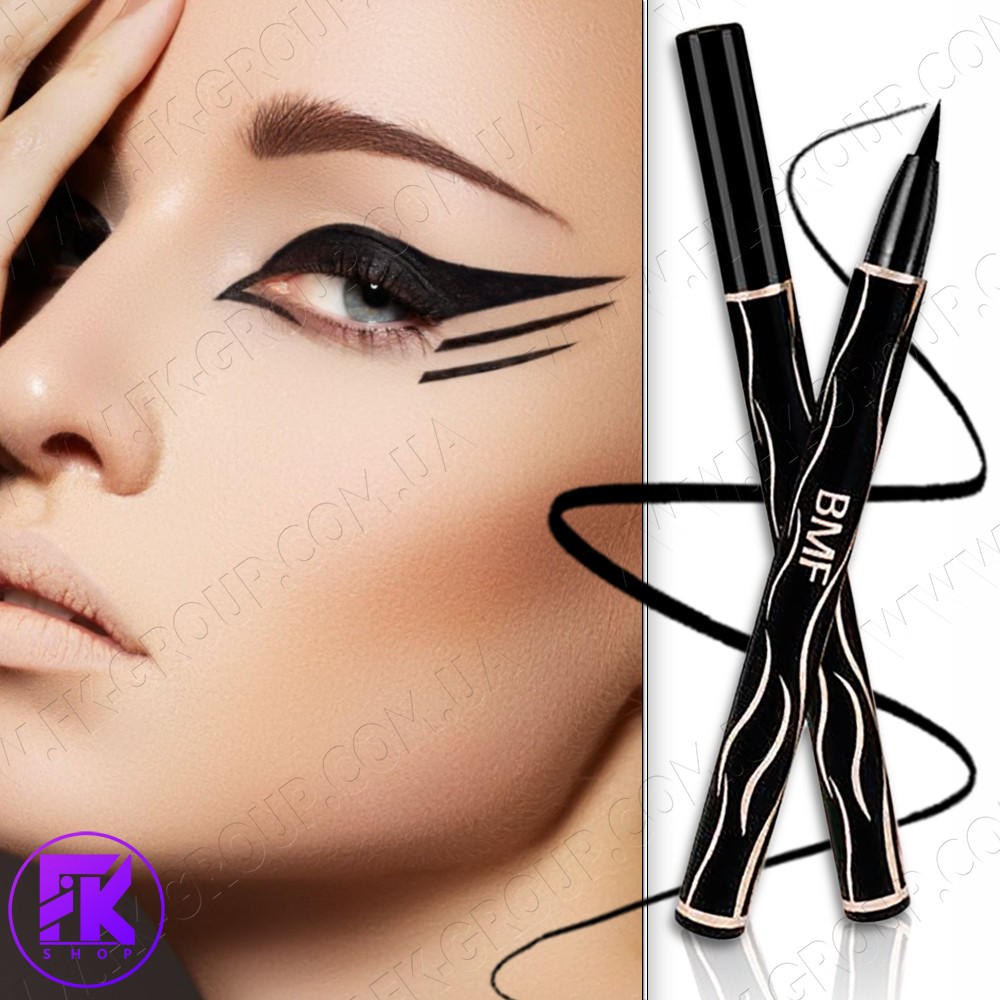 Водостійка підводка для очей з чорним колагеном BMF Black Collagen Liquid Eyeliner 1,2 г