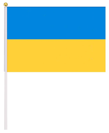 Прапор України 30*45 /780055/ зі штоком, поліестер, фото 1