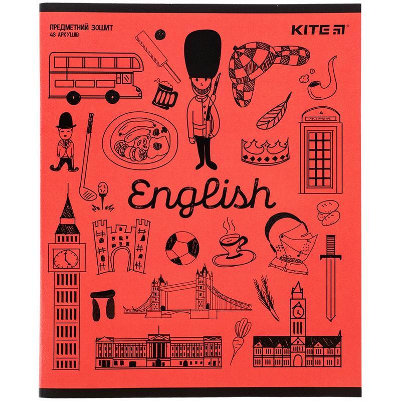 Зошит предметний Kite Sketch K24-240-18, 48 аркушів, линія, англійська мова, фото 1