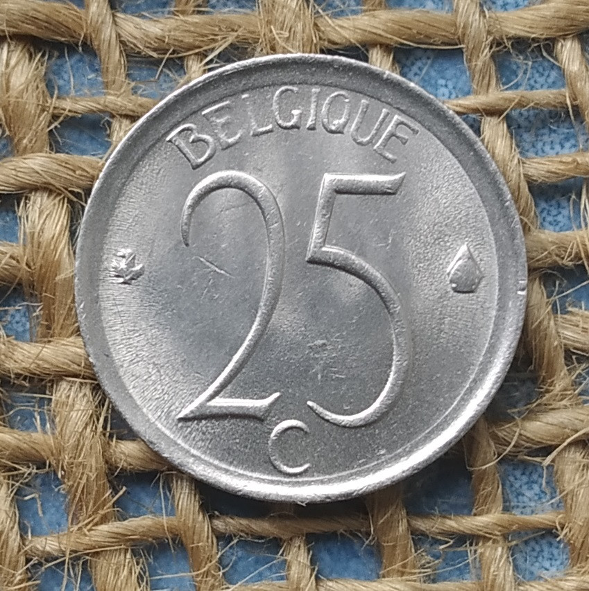 25 сантимiв 1974 року. Бельгiя