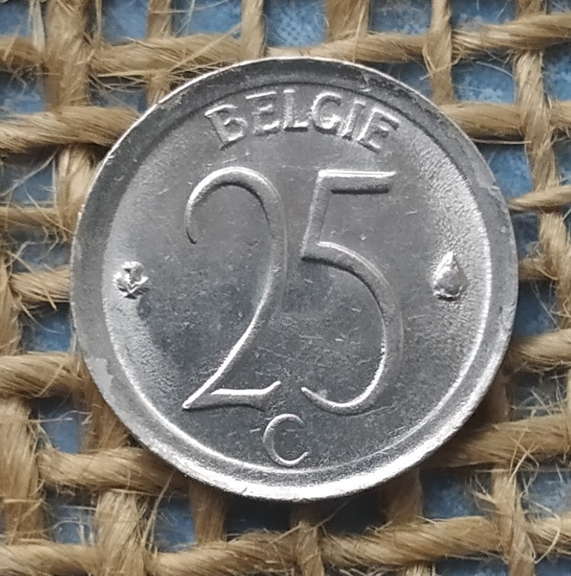 25 сантимiв 1970 року. Бельгiя