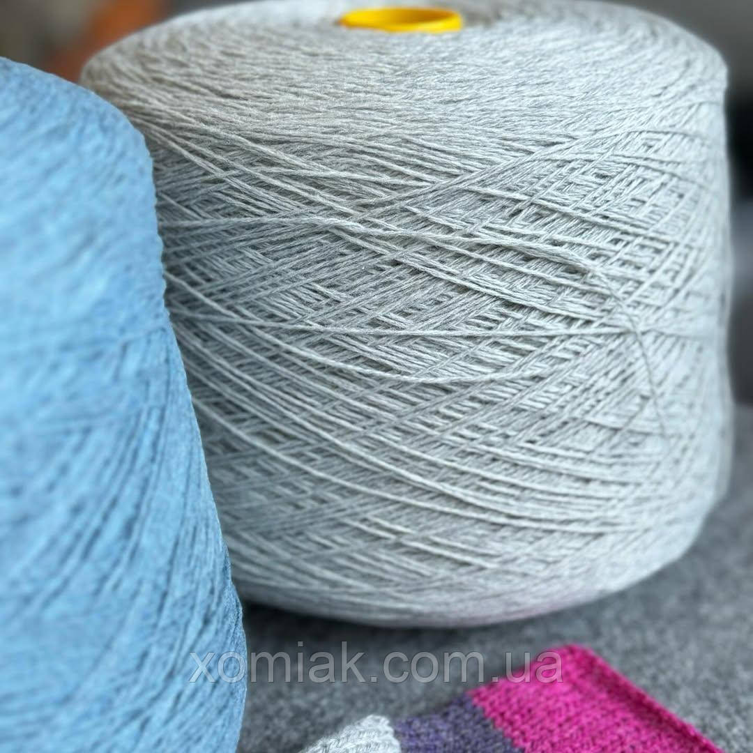 Пряжа мериносова Must baby merino Ciavazza Zegna Baruffa 3/15 сірий