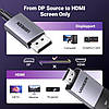 Односпрямований кабель Ugreen DisplayPort to HDMI 8K@60Hz 4K@120Hz 1 м Black (DP115), фото 7