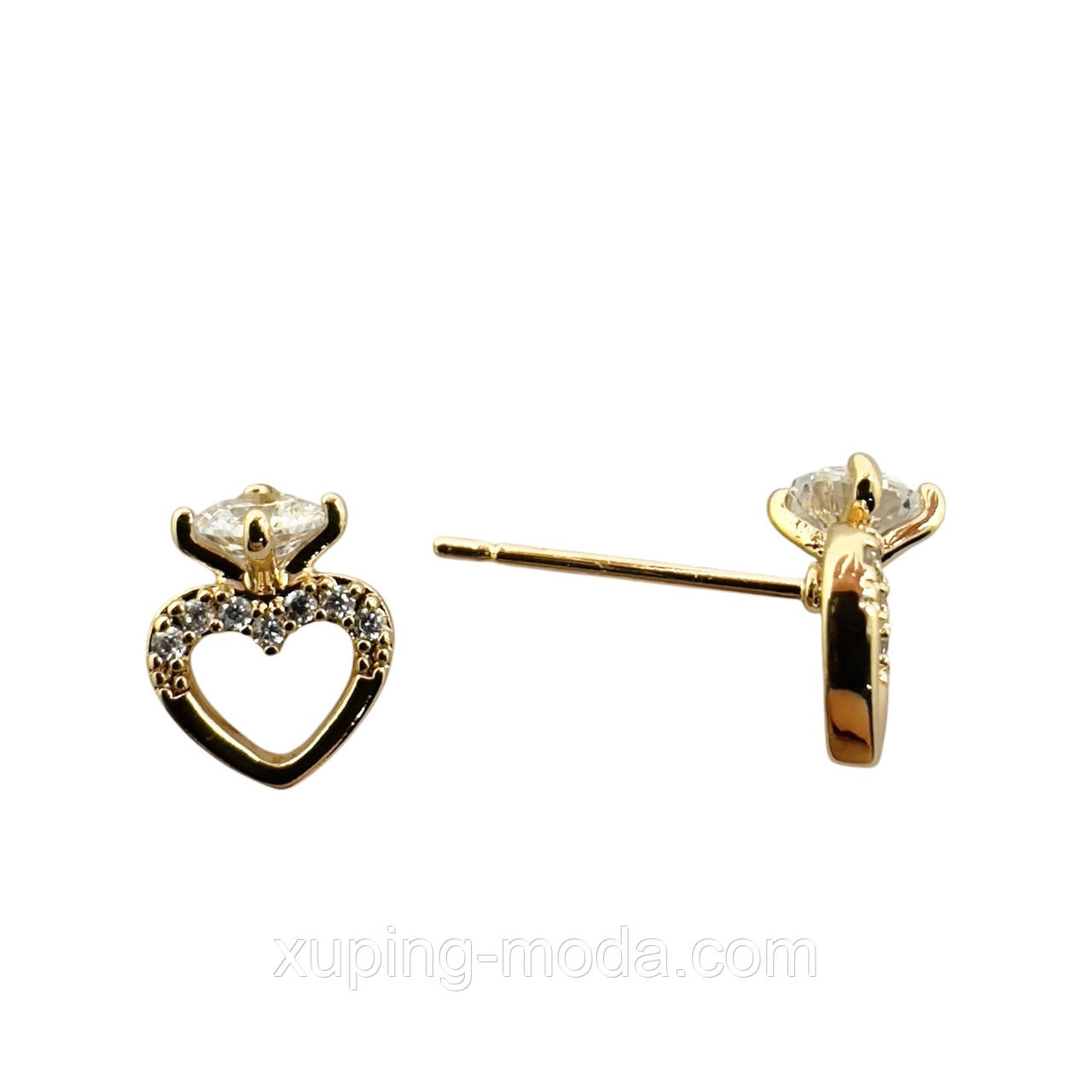 Сережки ксюпінг. 6 мм. 18 к, фото 1