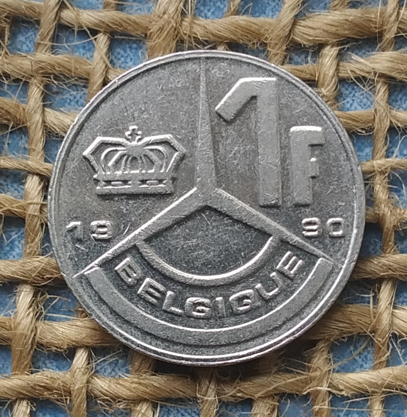 1 франк 1990 року. Бельгiя