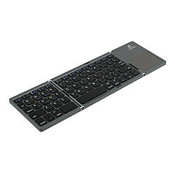Клавіатура  бездротова JEQANG JB-830 Foldable Bluetooth with touchpad Колір Cірий