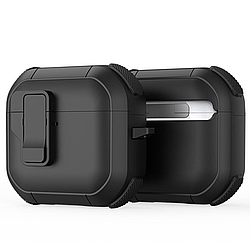 Протиударний чохол Dux Ducis PECP для навушників Apple AirPods 4 + карабін Black