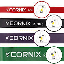 Еспандер-петля Cornix Power Band 7-57 кг (гума для фітнесу та спорту) набір 4 шт XR-0088 Poland, фото 2