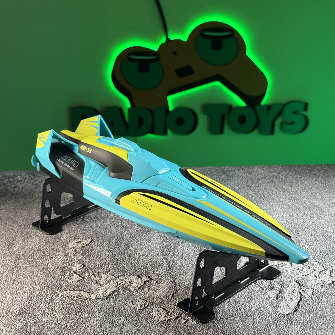 Катер на радіокеруванні Aqua Dragon 30 км/год Aquamarine | Човен на пульті управління | Корабель на радіоуправлінні, фото 1