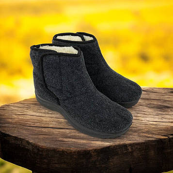 Черевики чоловічі утеплені 44р 29см, взуття зимове робоче для чоловіків, зимові черевики на хутрі