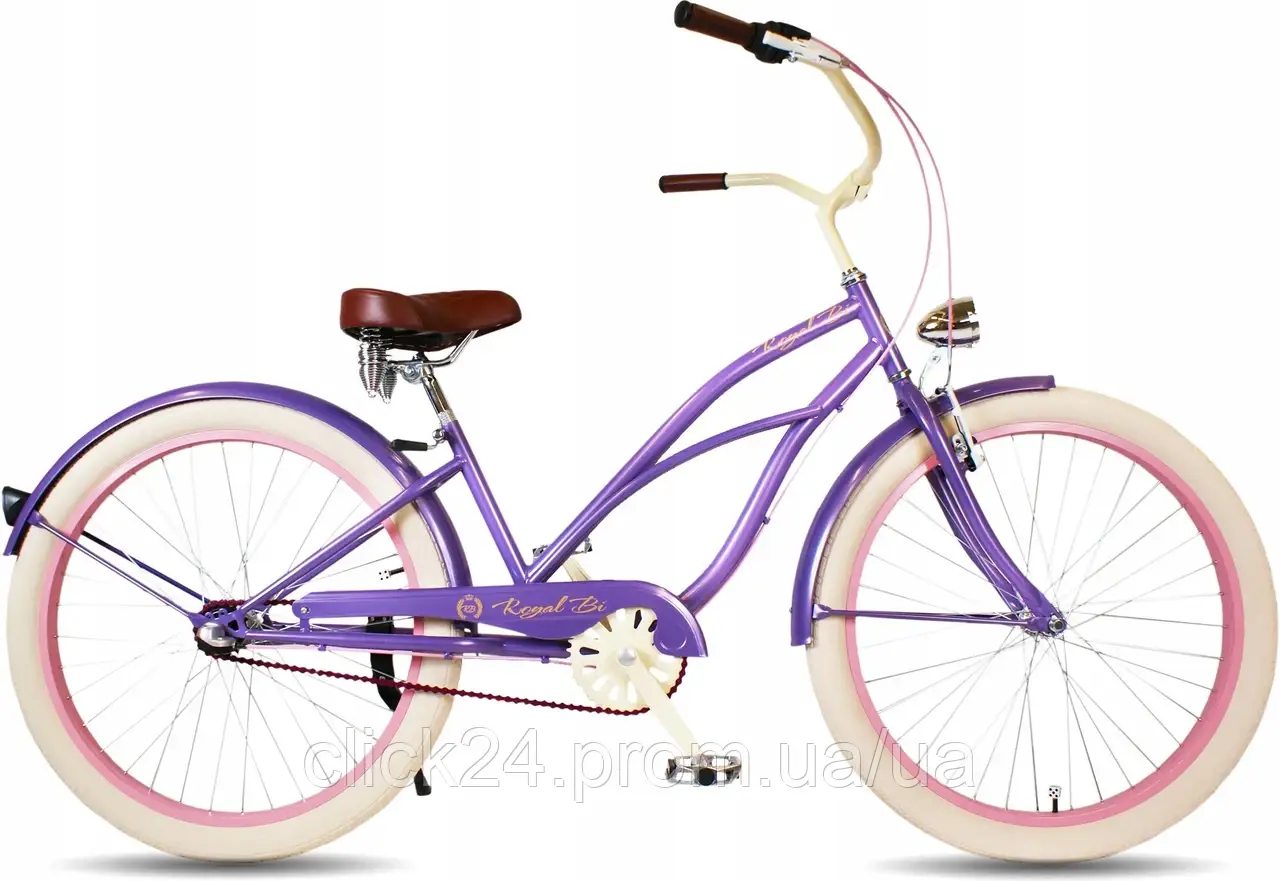 Royalbi Miejski Damski Cruiser Holenderski Damka 3 Biegi Shimano Fiolet 28 2025