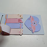 Папір для нотаток (стікери клейкі) "TIME MEMO - Фламінго " / комплект 5 видів по 20 аркушів / Декоративні стікери BLT-601 №4, фото 3