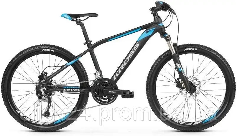 Kross Level JR 3.0 czarny Синій srebrny mat 24" 2019