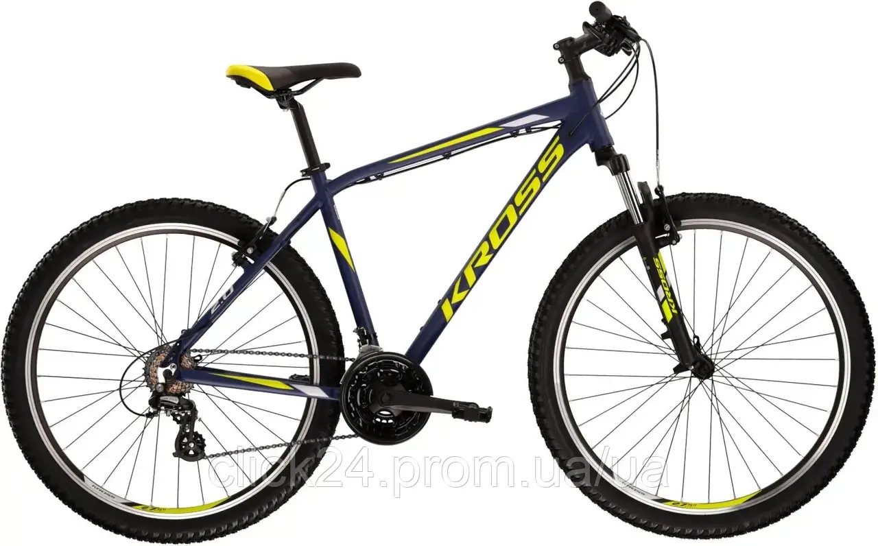 Kross Hexagon 2.0 Granatowo Limonkowo Szary Mat 26 2022
