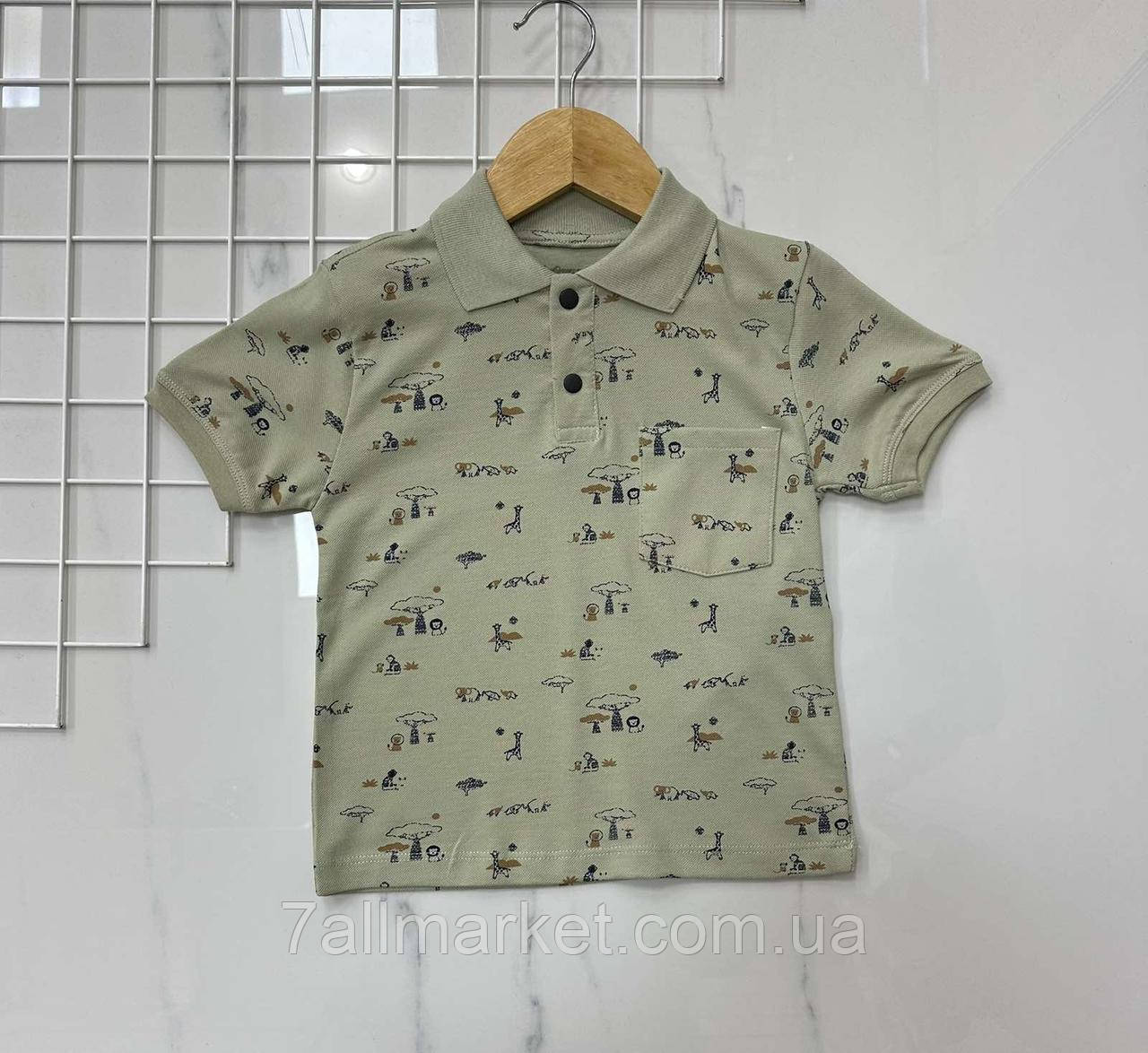 Футболка-поло дитяча з принтом на хлопчика 3-6 років (2 кв) "PONI KIDS" купити гуртом в Одесі на 7 км