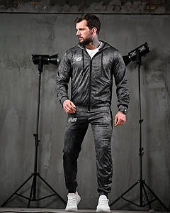 Стрічковий спортивний костюм Stone island x New balance blackВН1040
