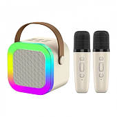 Портативна колонка з 2 караоке мікрофонами та RGB-підсвіткою Winso K12 10 W Bluetooth, USB, microSD, AUX,