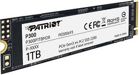Накопичувач SSD 1TB Patriot P300 M.2 2280 PCIe 3.0 x4 NVMe TLC (P300P1TBM28)