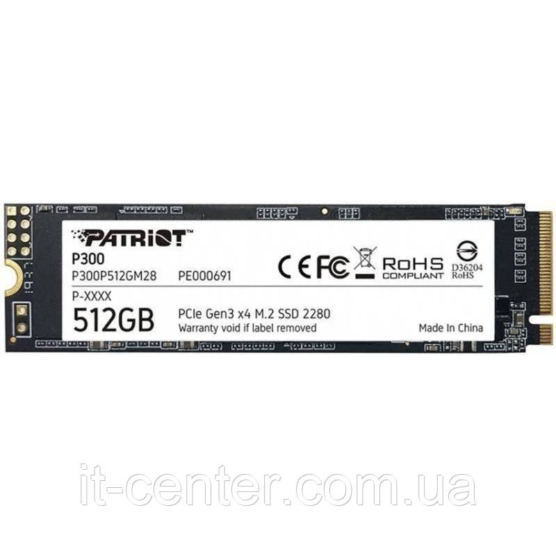 Накопичувач SSD 512GB Patriot P300 M.2 2280 PCIe 3.0 x4 NVMe TLC (P300P512GM28)