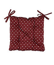 Подушка на стілець Горох бордо ТМ ПРОВАНС