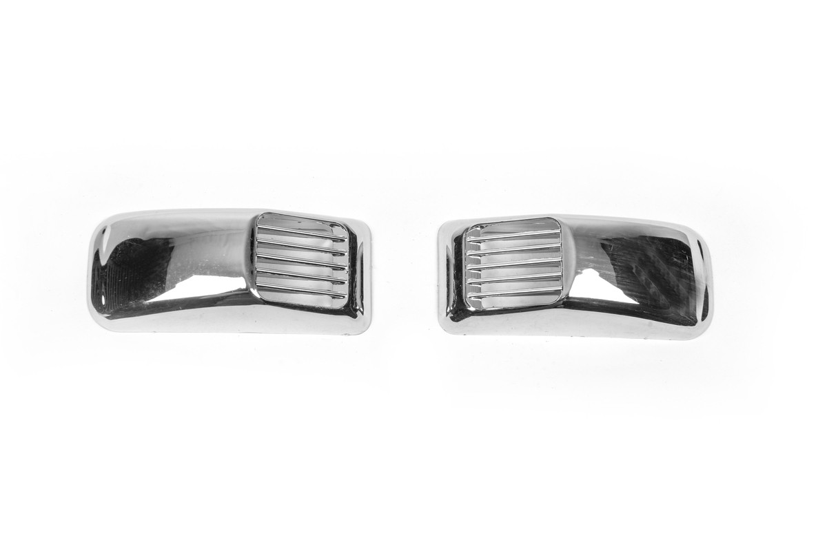 Решітка на повторювач Прямокутник (2 шт, ABS) для Volkswagen T5 Caravelle 2004-2010 рр, фото 1
