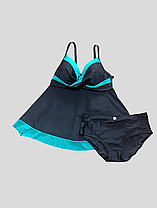 Купальник слитный 2025 25061  Fuba черный-бирюзовый(В НАЛИЧИИ ТОЛЬКО 50 52 54 56 58 УКР р-ры), фото 5