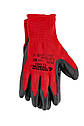 Рукавички трикотажні безшовні MASTERTOOL нітрилове покриття долоні 10" 4121X червоно-чорні 83-0401, фото 2