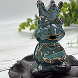 Тримач пахощів Жаба на лотосі (для пахощів-паличок і рідкого диму), фото 3