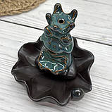 Тримач пахощів Жаба на лотосі (для пахощів-паличок і рідкого диму), фото 4