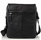 Чоловіча шкіряна чорна сумка через плече Tiding Bag M1254A, фото 8