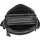 Шкіряна чоловіча чорна сумка-барсетка з ручкою Tiding Bag 73957, фото 7