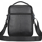 Шкіряна чоловіча чорна сумка-барсетка з ручкою Tiding Bag 73957, фото 10