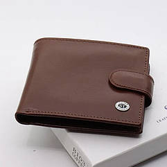 Коричневе чоловіче портмоне з натуральної шкіри з фіксацією ST Leather ST103