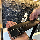 Чоловічий шкіряний ремінь із пряжкою автомат 3733, фото 2