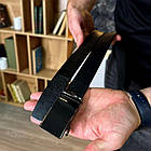 Чоловічий шкіряний ремінь із пряжкою автомат 3733, фото 4